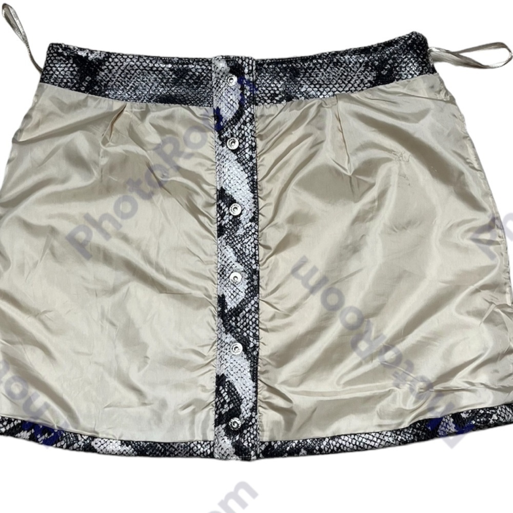 Urban Outfitters Snake Print mini Skirt Button Up Size M - Picture 6 of 11